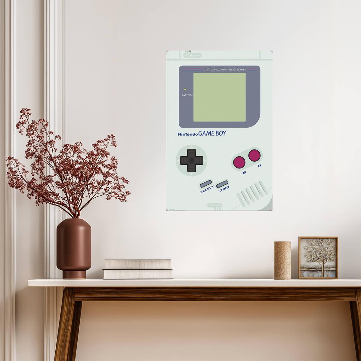 Game Boy | Retro Gaming Poster | 90s Handheld Console Art