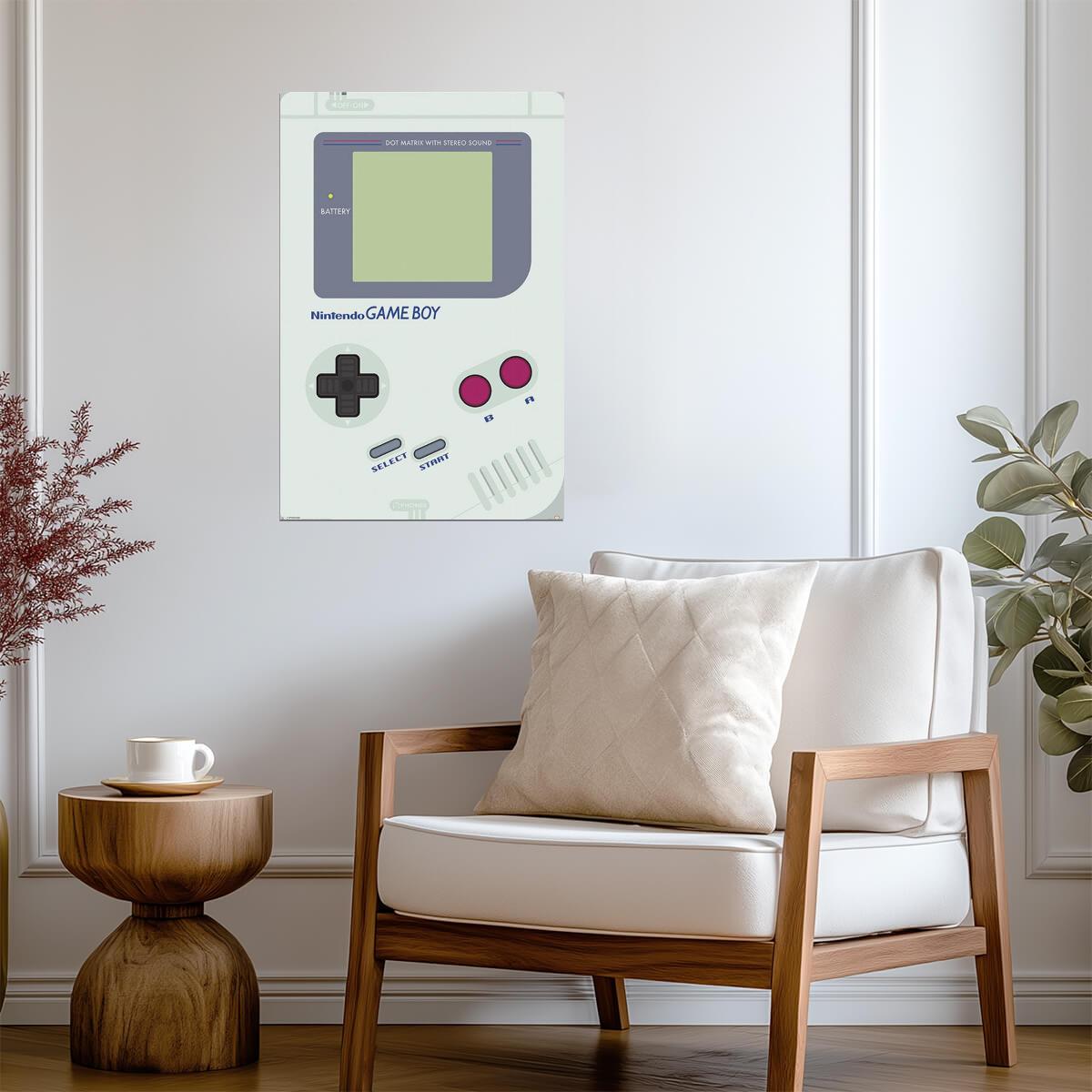 Game Boy | Retro Gaming Poster | 90s Handheld Console Art