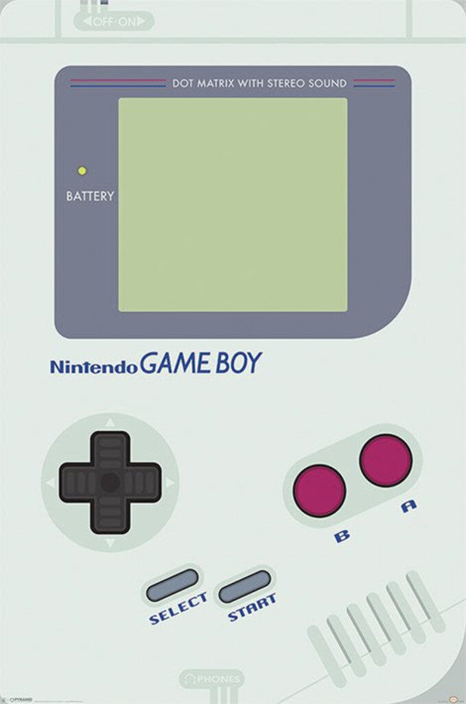 Game Boy | Retro Gaming Poster | 90s Handheld Console Art