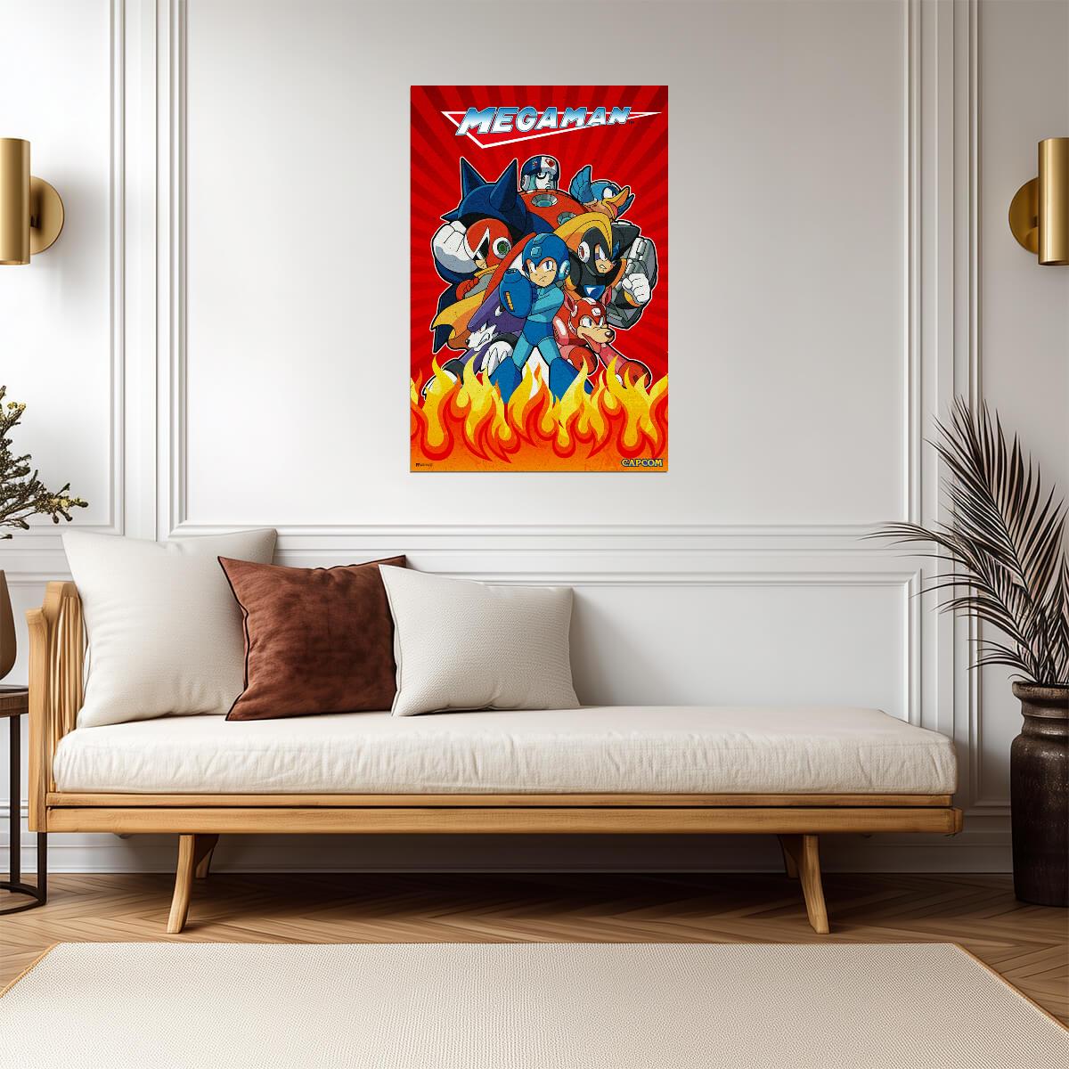 Mega Man Fire Storm | Video Game Poster | Classic Gaming Wall Art