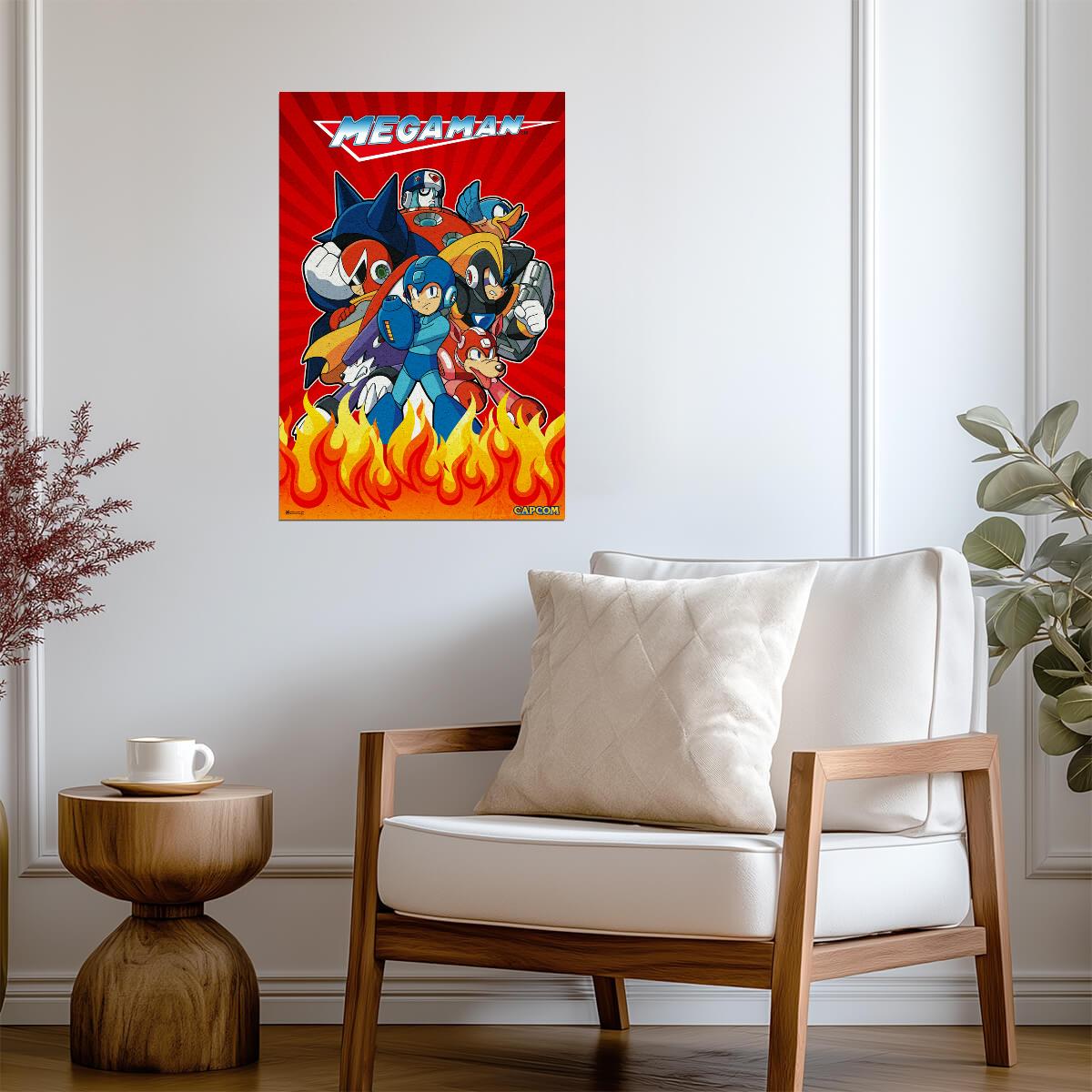 Mega Man Fire Storm | Video Game Poster | Classic Gaming Wall Art