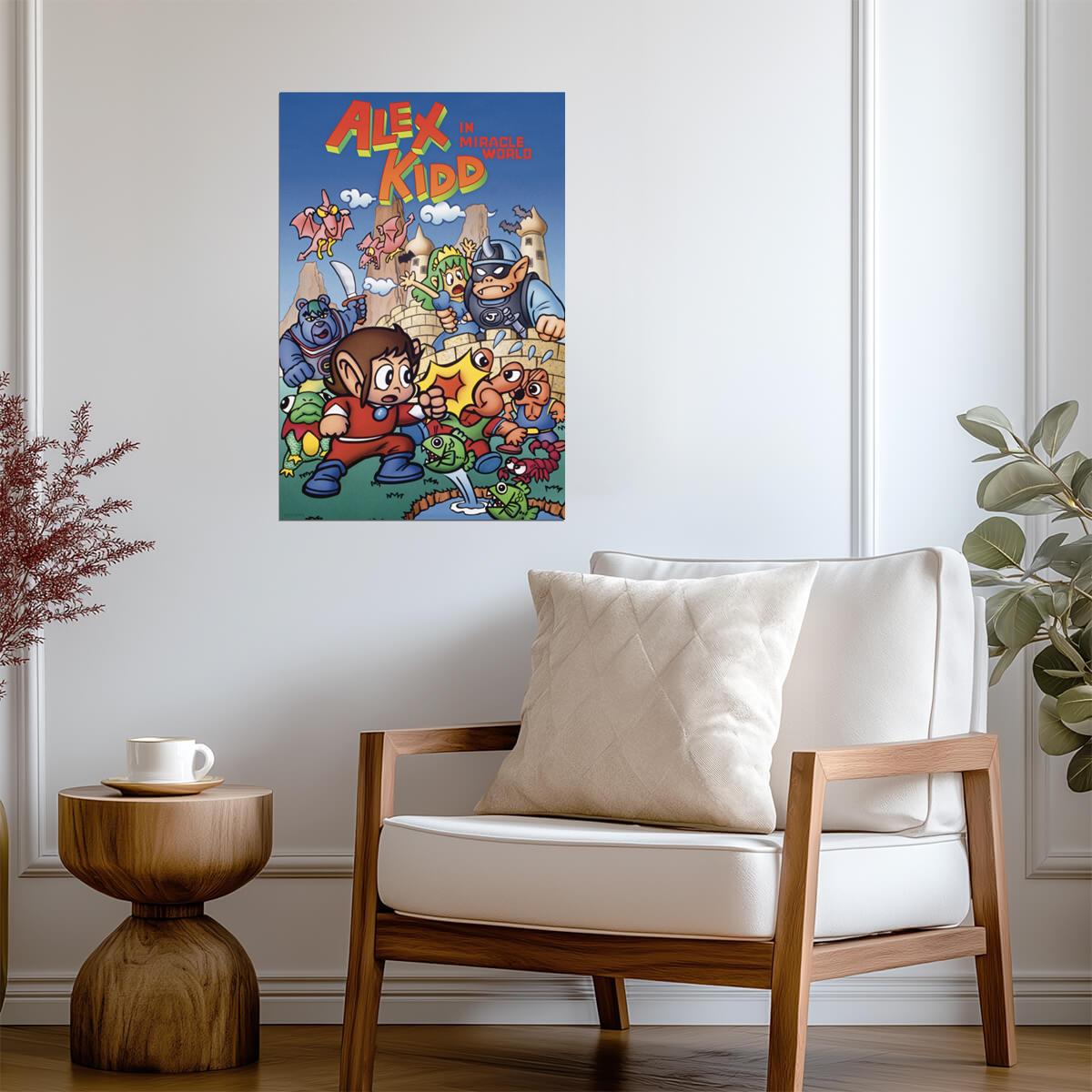 Alex Kidd in Miracle World | Retro Gaming Poster | Nostalgic Master System Art
