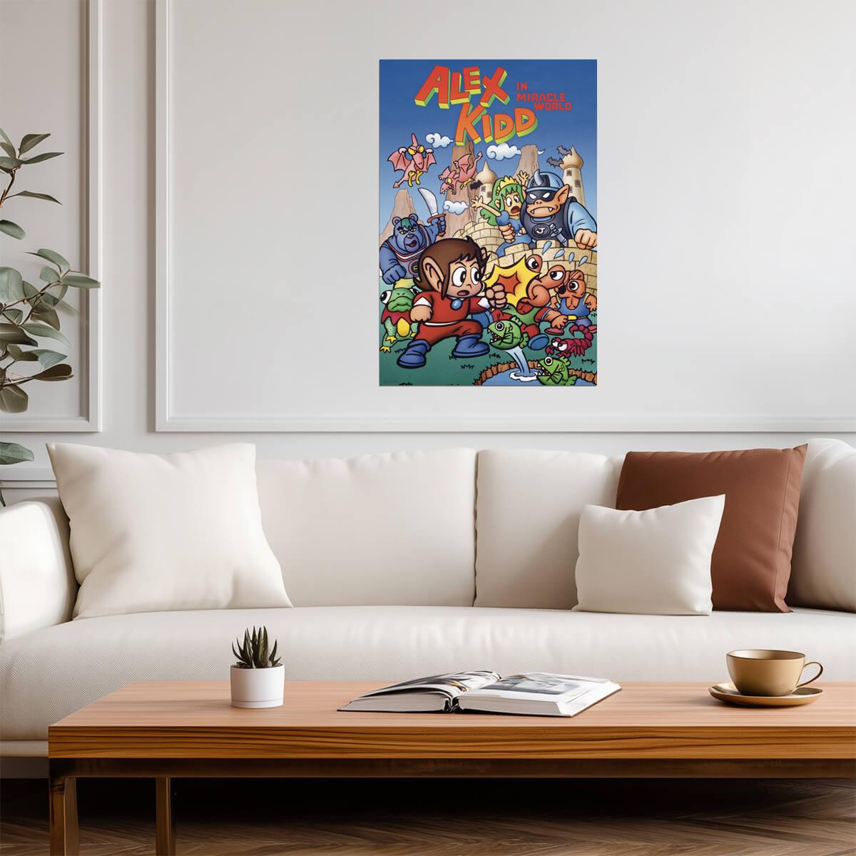 Alex Kidd in Miracle World | Retro Gaming Poster | Nostalgic Master System Art