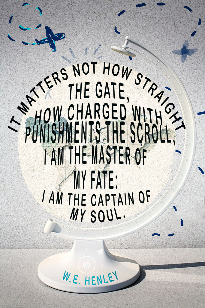 I Am The Master Of My Fate I Am The Captain Of My Soul | W E Henley Invictus Poem | Inspirational Quote Poster - Type & Quotes Poster