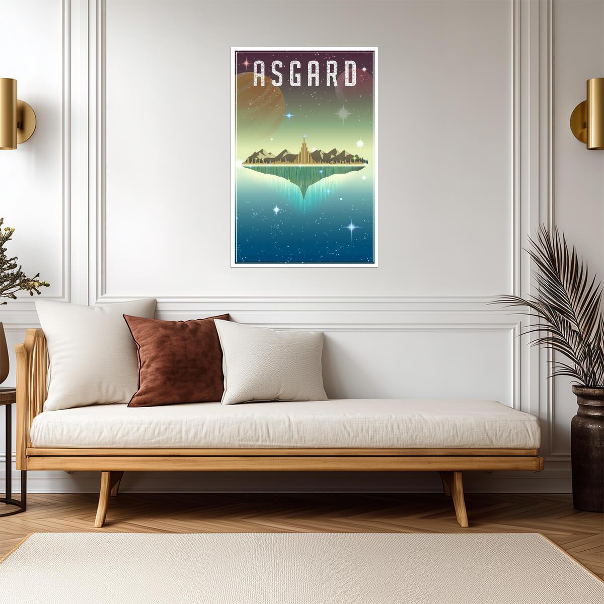 Asgard Realm of the Gods | Comics Fantasy Travel Poster | Thor Wall Art - Movies & TV Poster