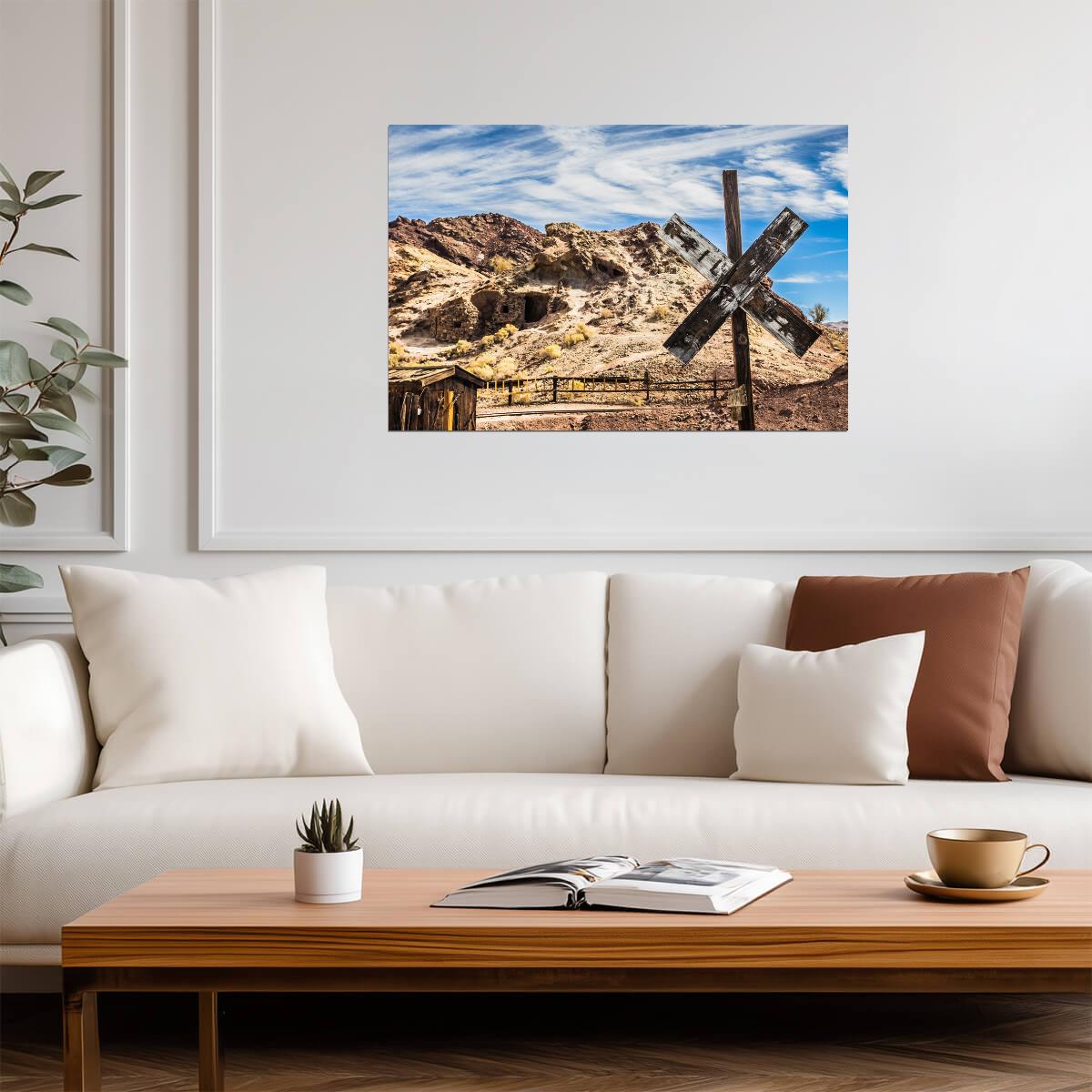 Abandoned Railroad Sign Photo | Bodie Ghost Town California | Rustic Americana Poster - Photography Poster
