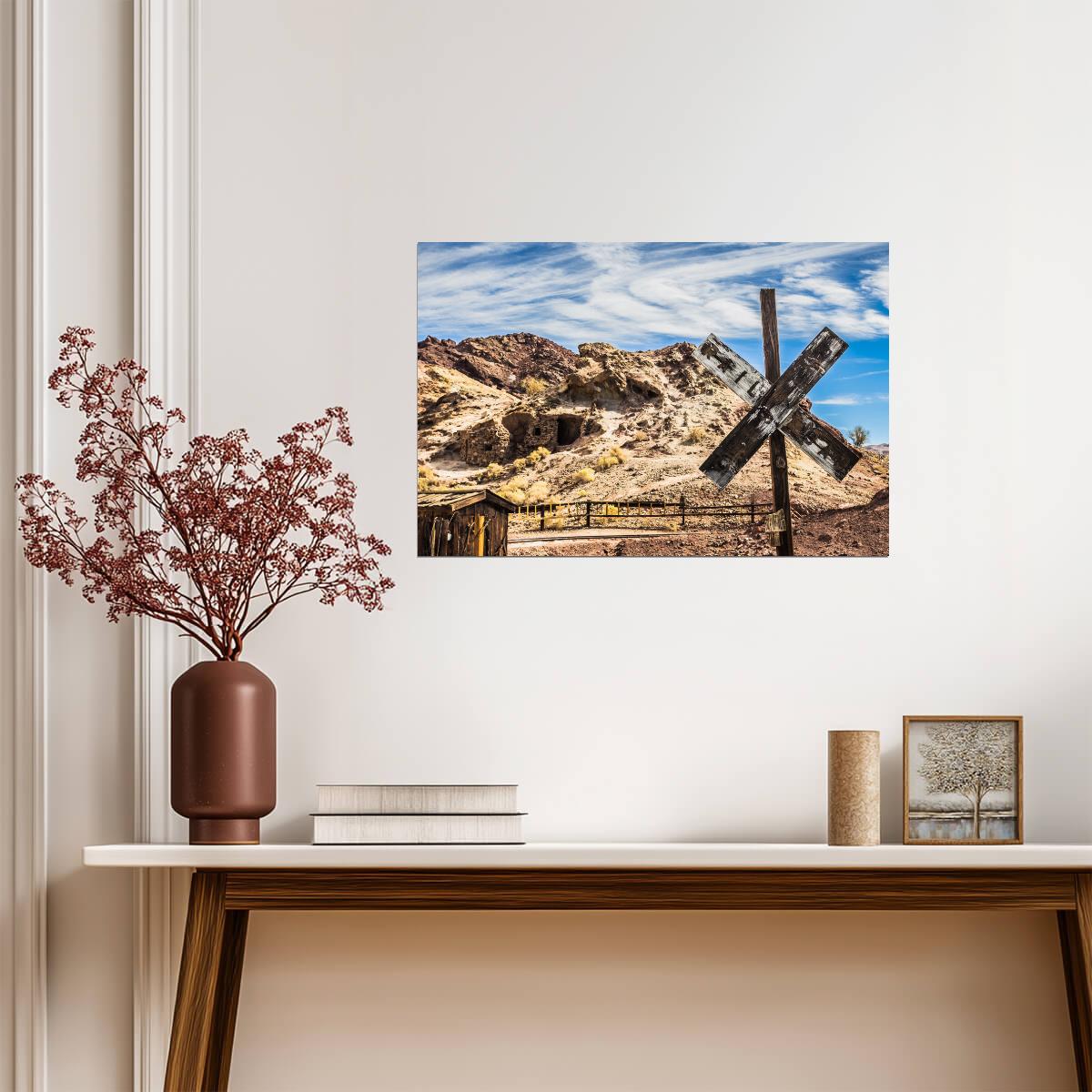 Abandoned Railroad Sign Photo | Bodie Ghost Town California | Rustic Americana Poster - Photography Poster