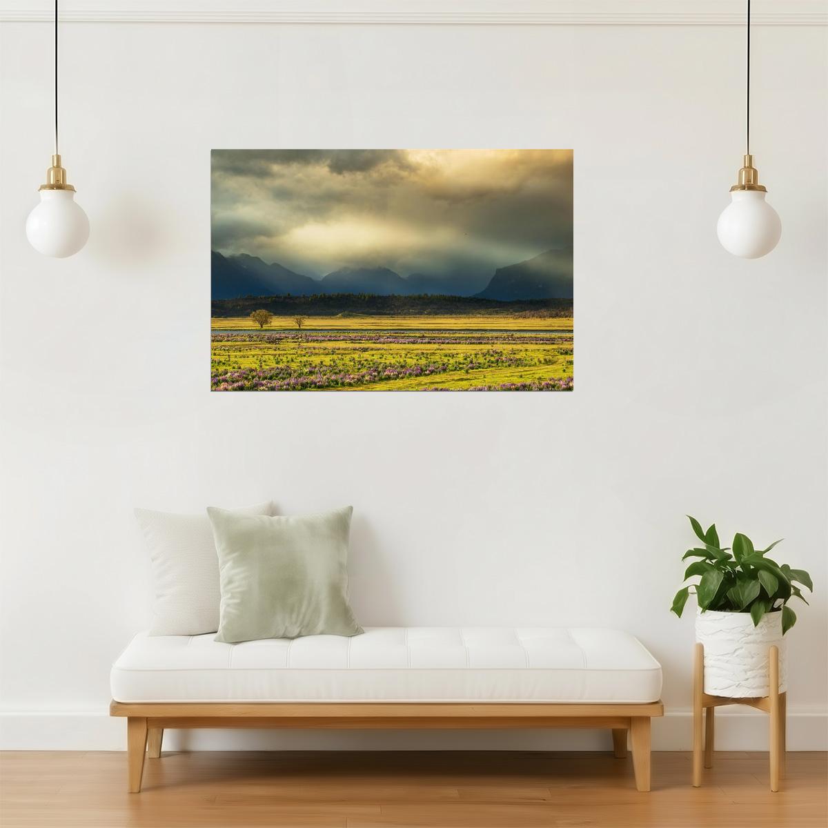 Lake Tekapo New Zealand Poster | Mountain Landscape Photography | Nature Wall Art