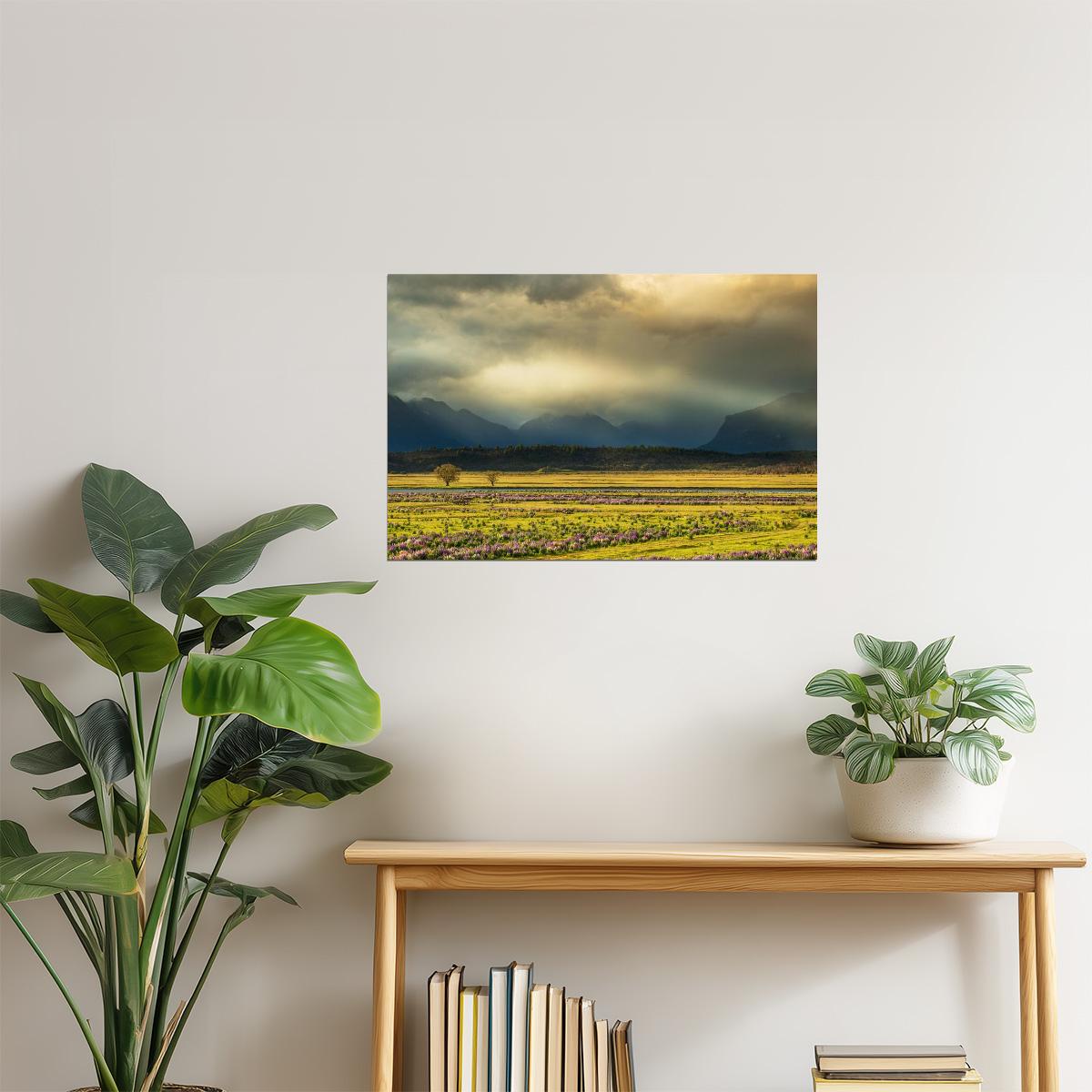 Lake Tekapo New Zealand Poster | Mountain Landscape Photography | Nature Wall Art