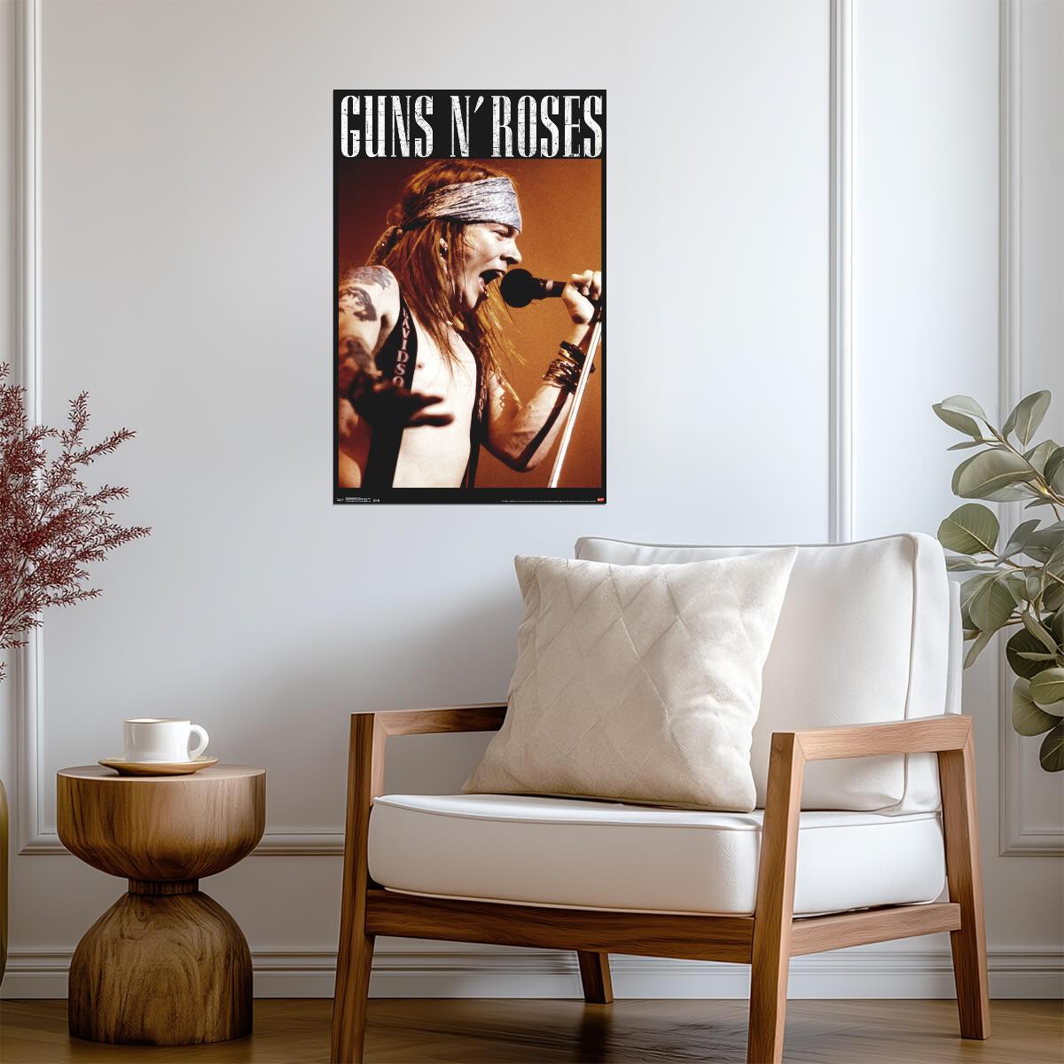 Guns N' Roses Axl Rose | Live Performance Concert Poster | Hard Rock Legend Art - Music Poster