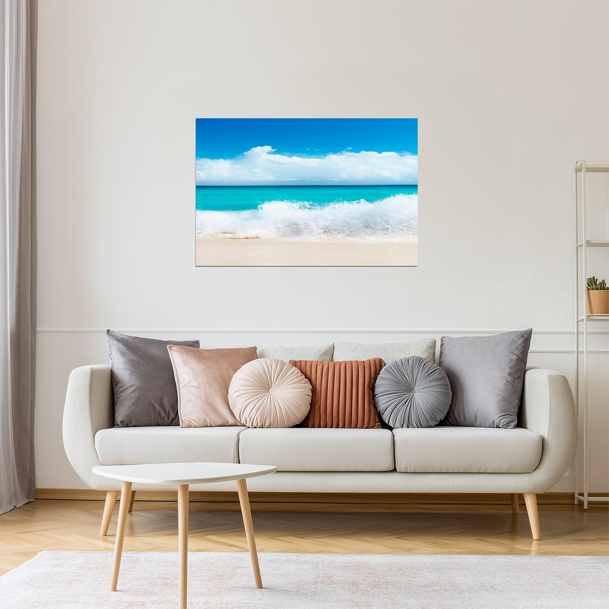 Breaking Ocean Wave Poster | Seascape Photography | Coastal Wall Art