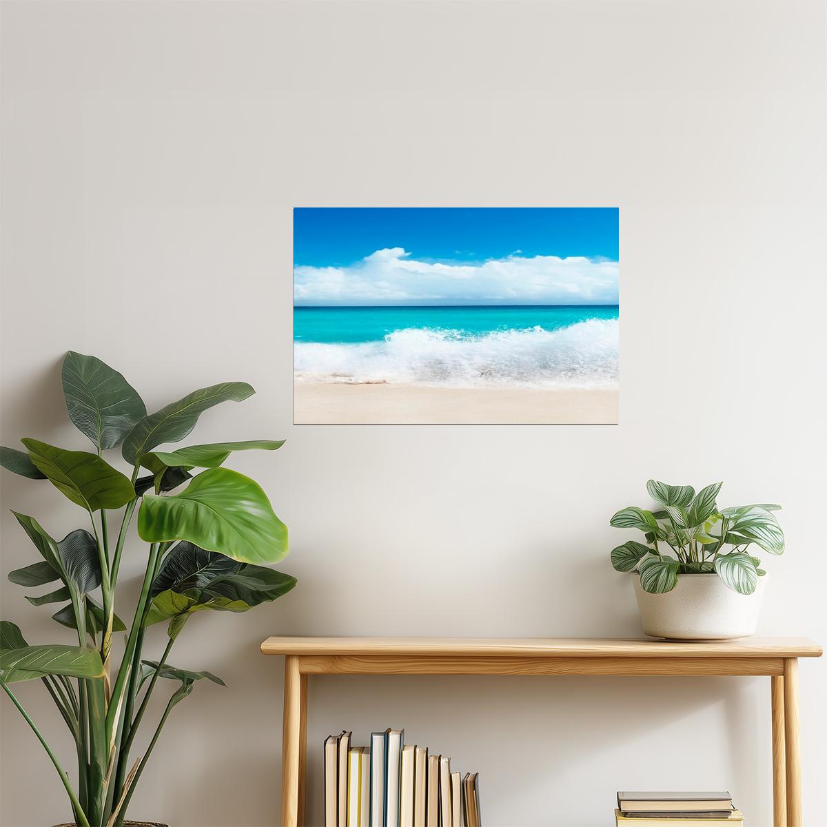 Breaking Ocean Wave Poster | Seascape Photography | Coastal Wall Art