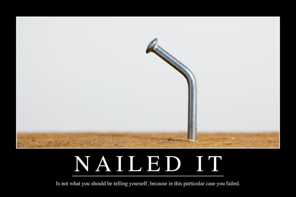 Nailed It | Funny Demotivational Poster