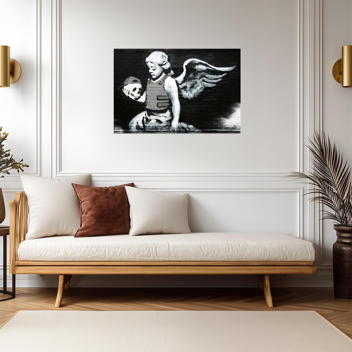 Banksy "Ozone's Angel" | Street Art Reproduction | Graffiti Wall Poster - Graphic & Art Poster