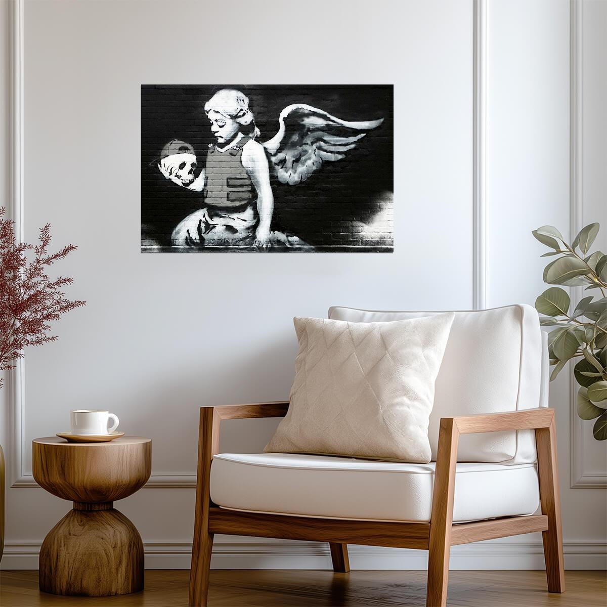 Banksy "Ozone's Angel" | Street Art Reproduction | Graffiti Wall Poster - Graphic & Art Poster