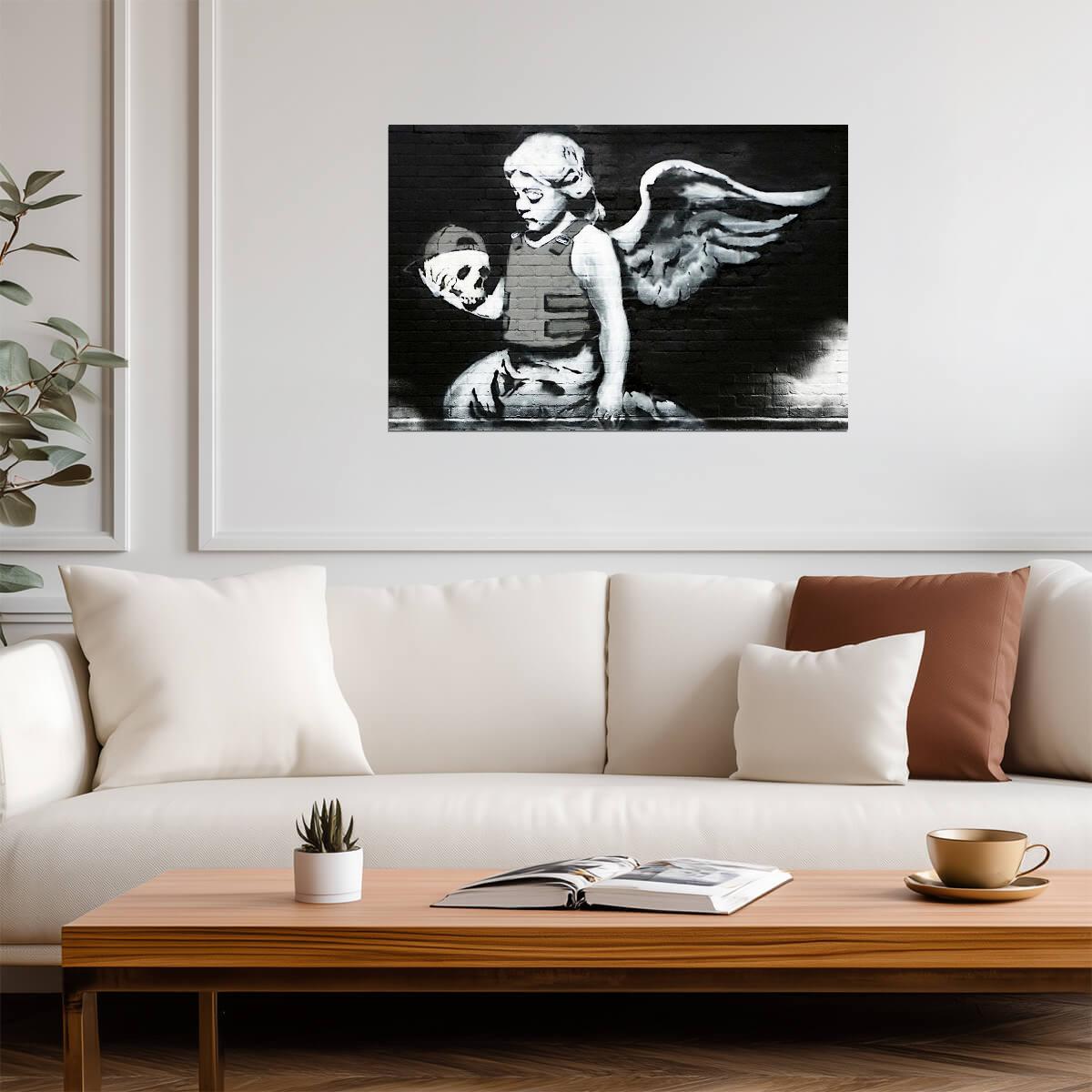 Banksy "Ozone's Angel" | Street Art Reproduction | Graffiti Wall Poster - Graphic & Art Poster