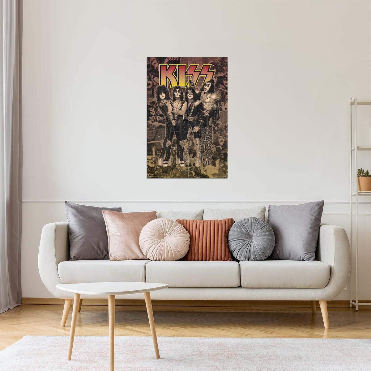 KISS Band Poster | Glam Rock Wall Art | Vintage Music Photography
