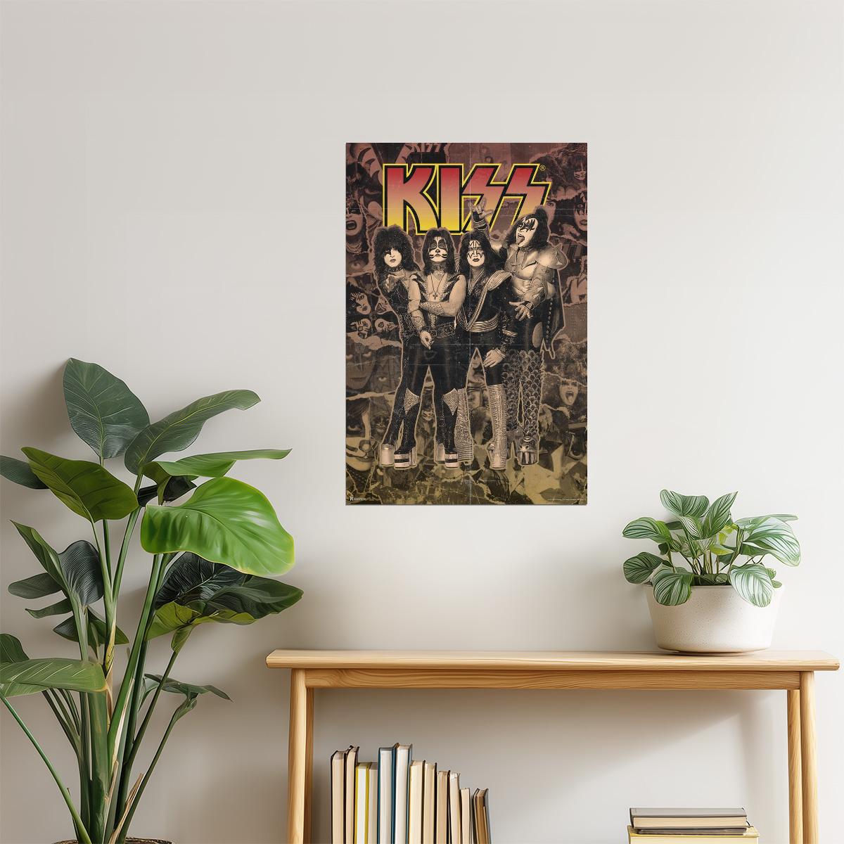 KISS Band Poster | Glam Rock Wall Art | Vintage Music Photography