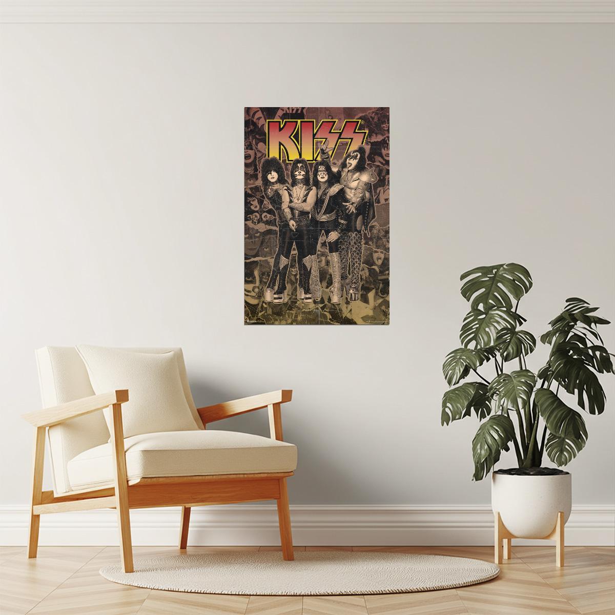 KISS Band Poster | Glam Rock Wall Art | Vintage Music Photography