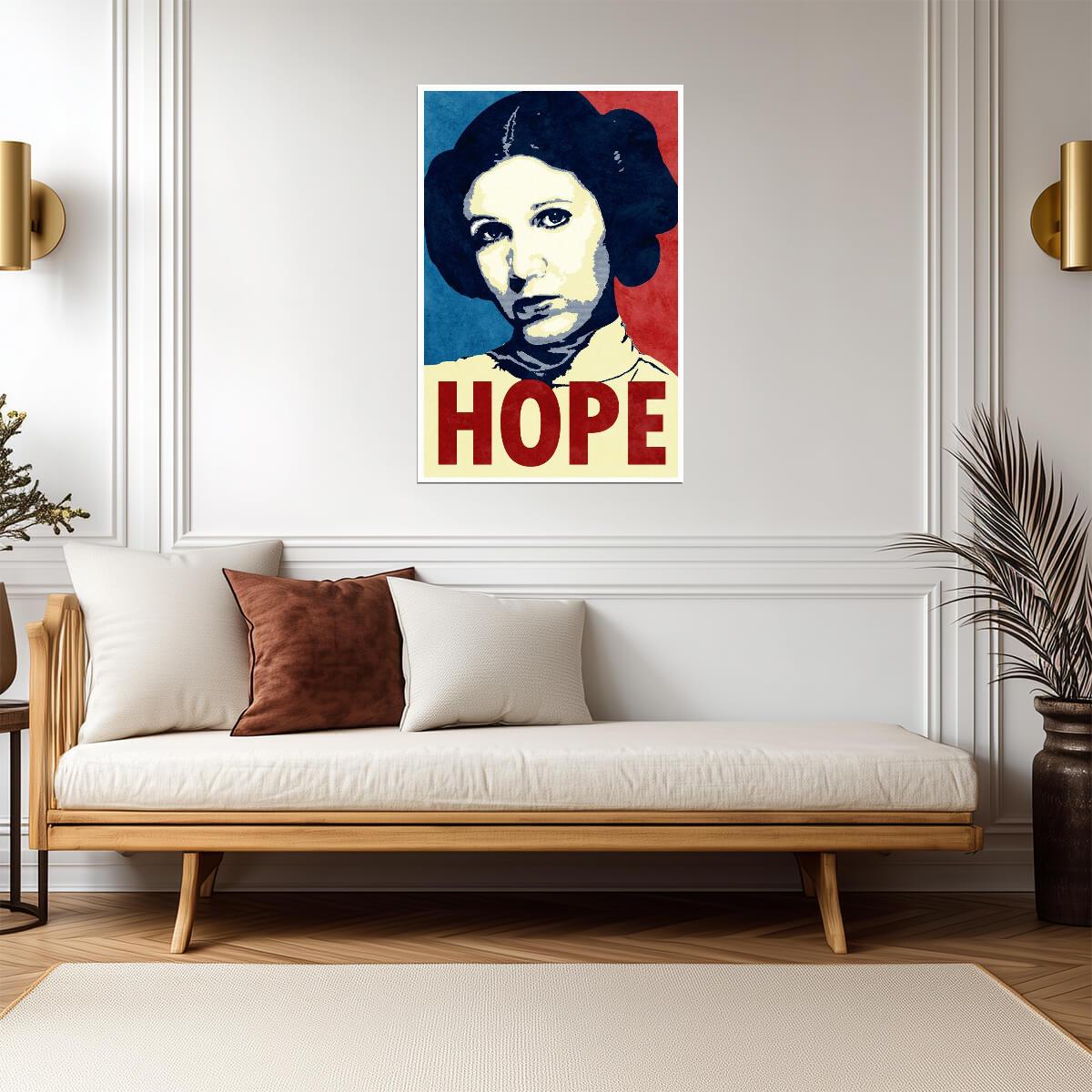 Princess Leia "Hope" Parody | Star Wars Propaganda Style | Sci-Fi Fan Art Poster - Movies & TV Poster