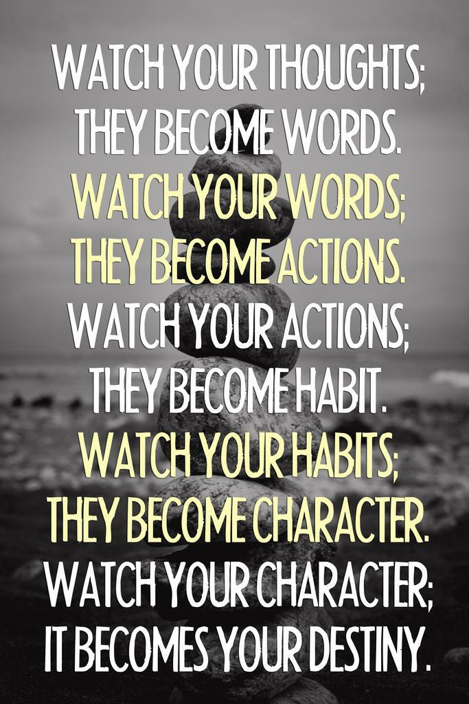 Watch Your Thoughts | Buddha Motivational Quote Poster