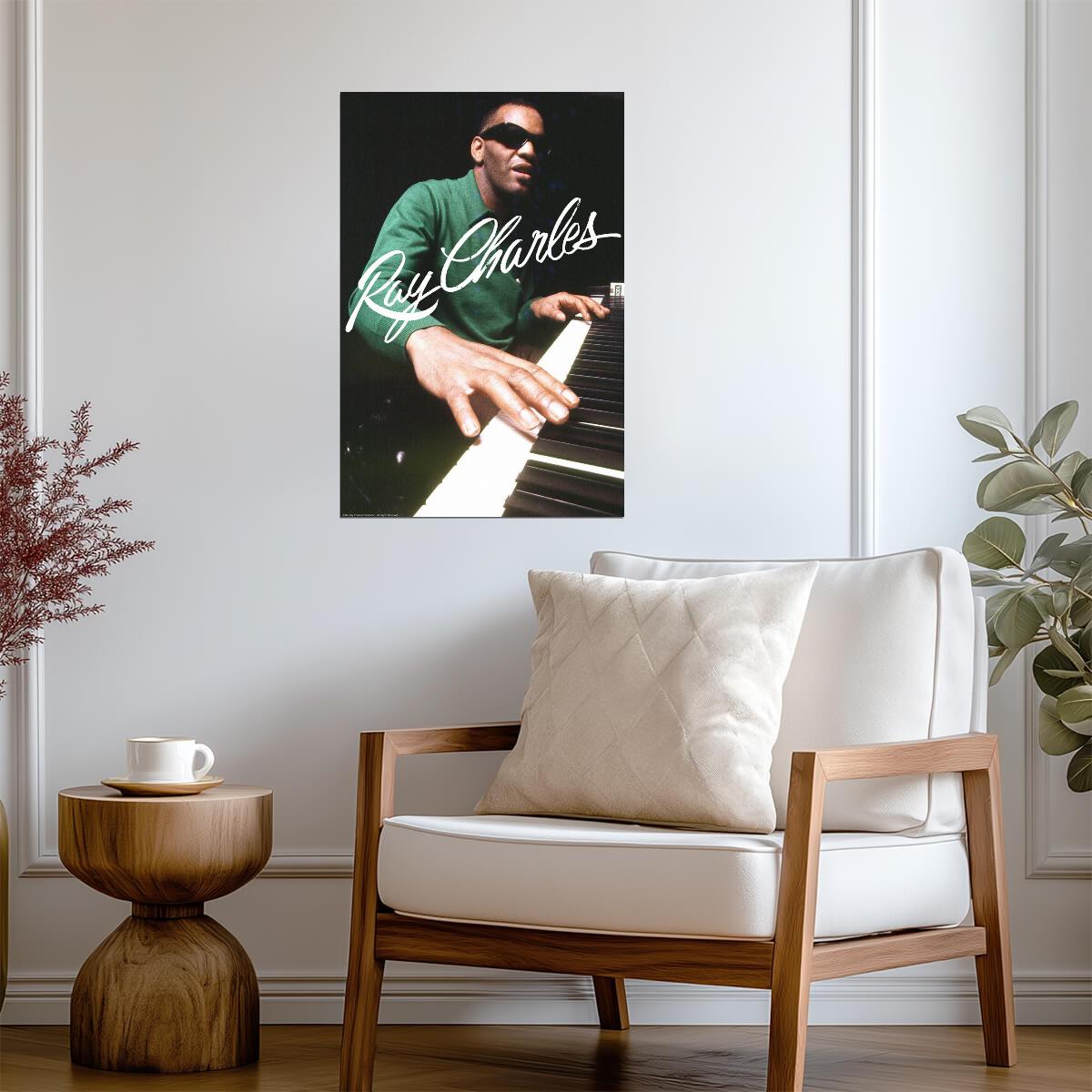Ray Charles at the Piano | Music Legend Photography | Vintage Soul Musician Poster - Music Poster