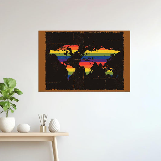World Map | Rainbow Pride LGBT Map Poster