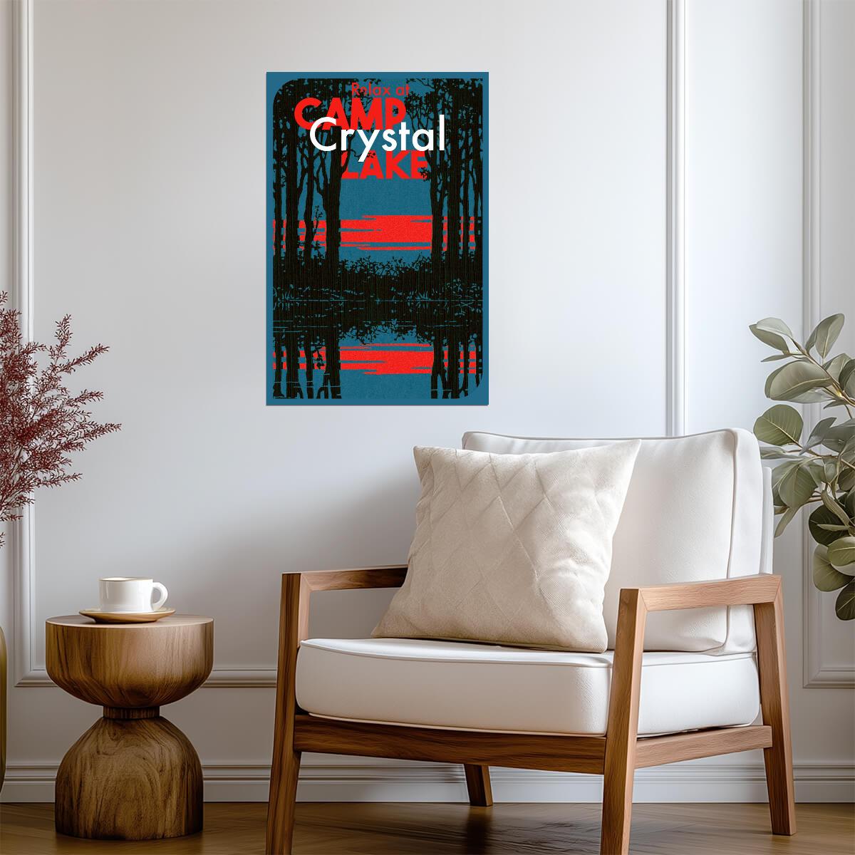 Relax at Camp Crystal Lake | Friday the 13th Minimalist Horror Poster - Movies & TV Poster