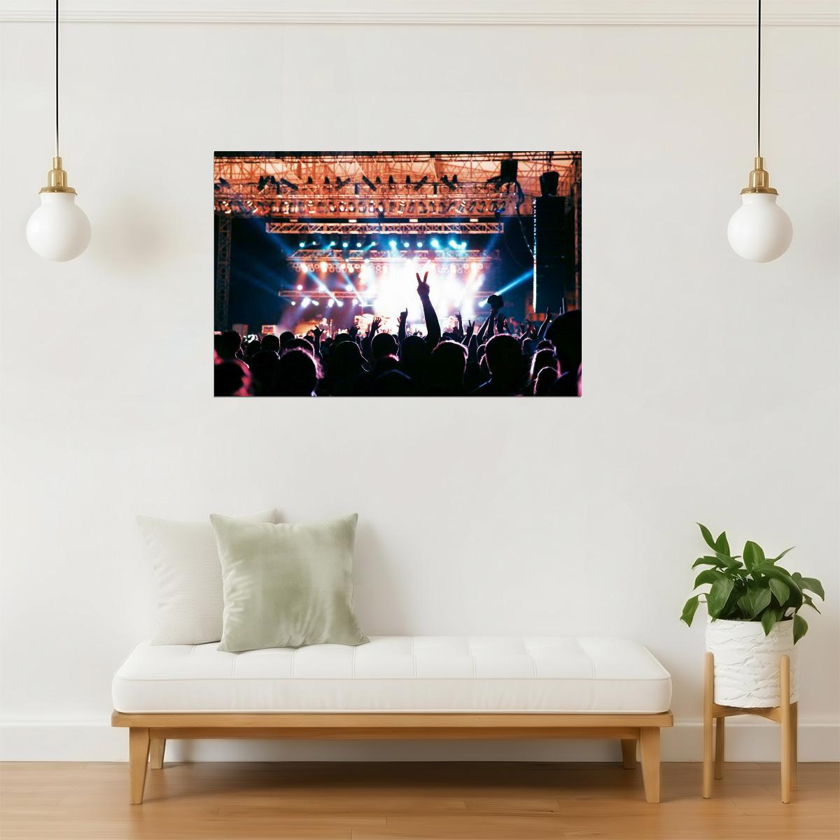 Rock and Roll Concert Poster | Live Music Photography | Band Wall Art