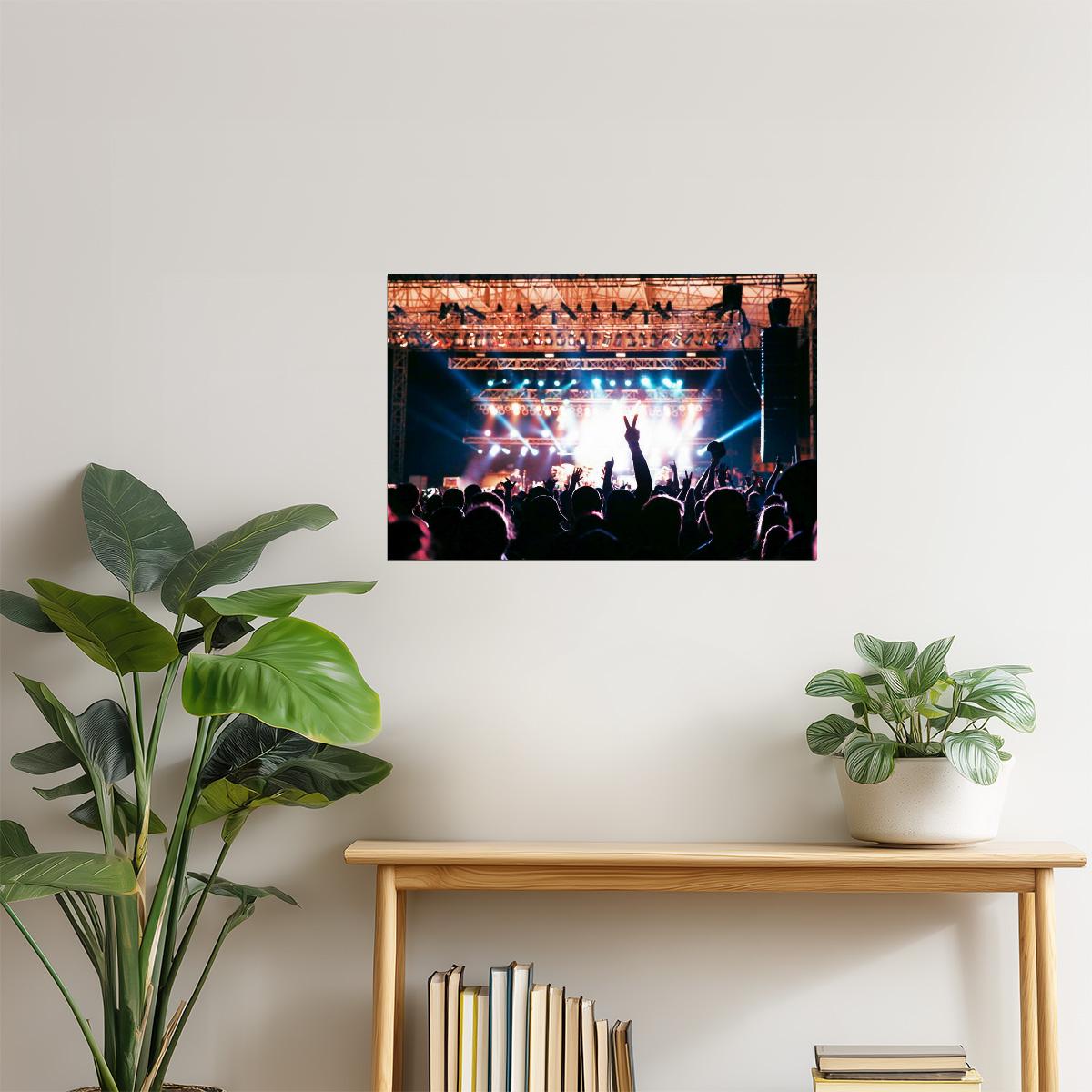 Rock and Roll Concert Poster | Live Music Photography | Band Wall Art