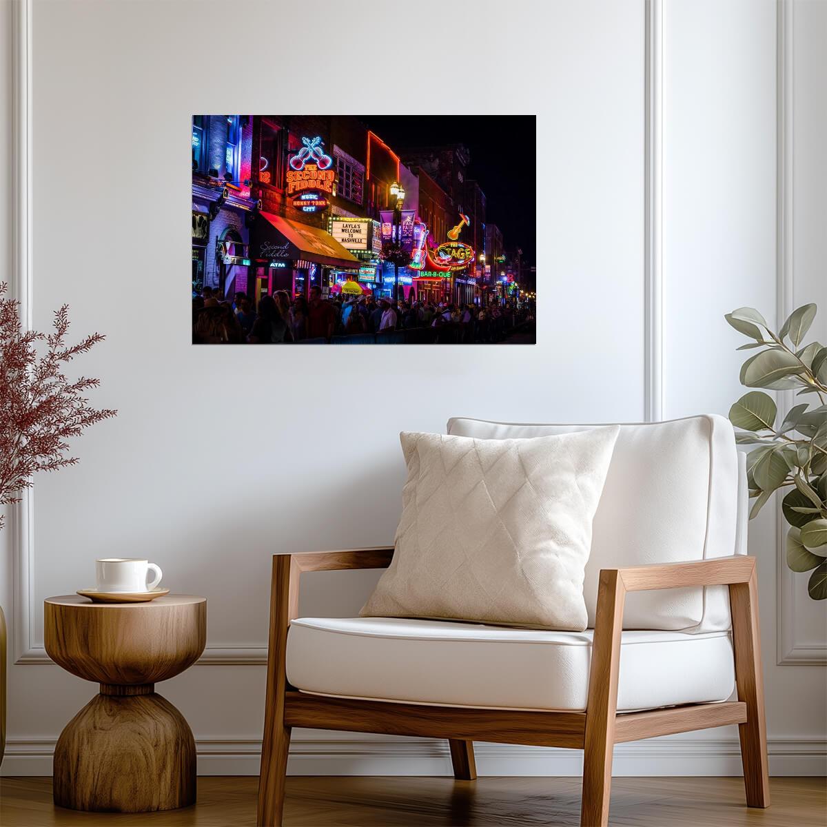 Nashville Neon Signs at Night | Urban Photography Print | City Life Poster - Photography Poster