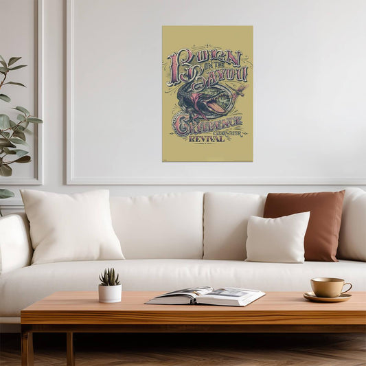 Creedence Clearwater Revival Born On The Bayou | CCR Album Art Poster | Classic Rock Wall Decor - Music Poster