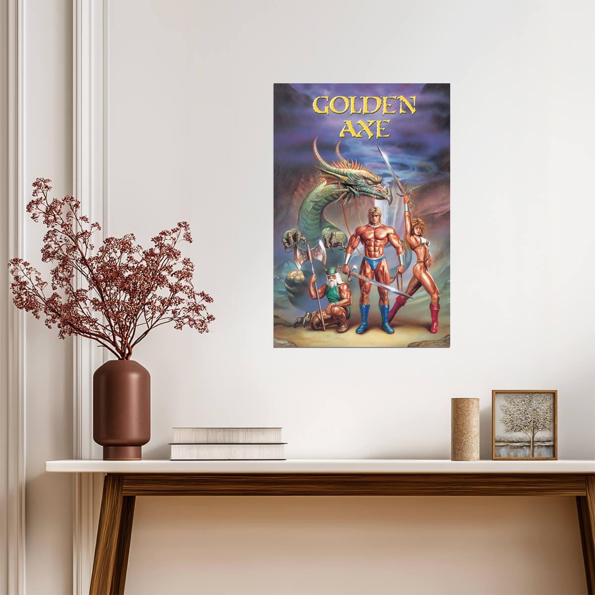 Golden Axe | Retro Gaming Poster | Nostalgic Genesis Arcade Art
