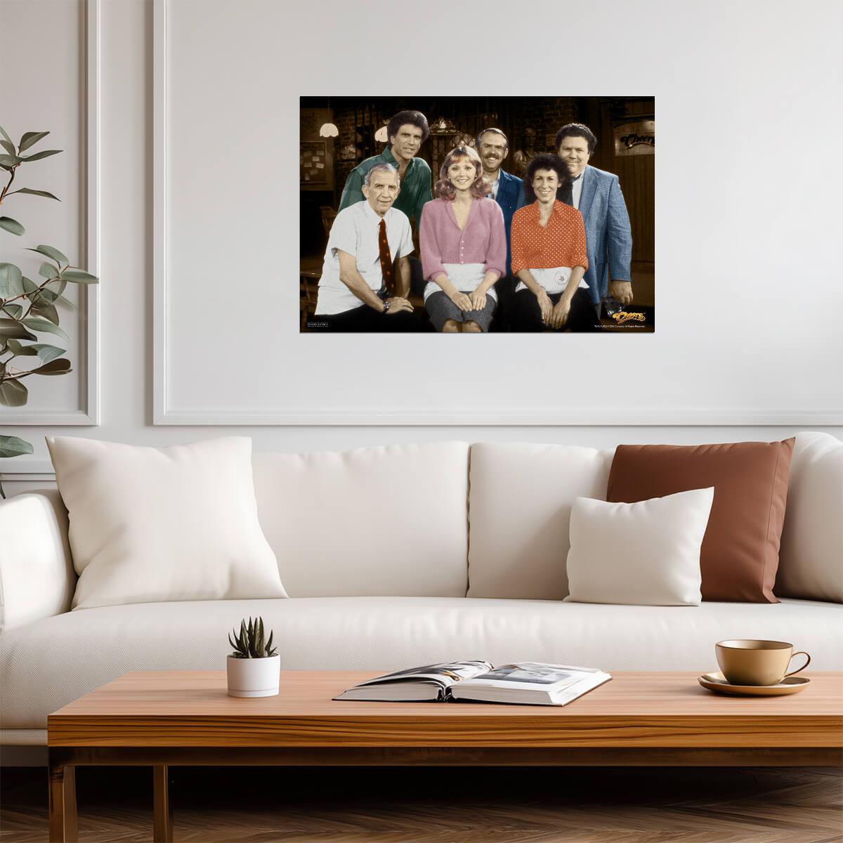 Cheers Season 1 | Complete Cast Portrait | Classic Sitcom TV Show Poster - Movies & TV Poster