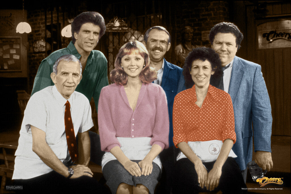 Cheers Season 1 | Complete Cast Portrait | Classic Sitcom TV Show Poster - Movies & TV Poster