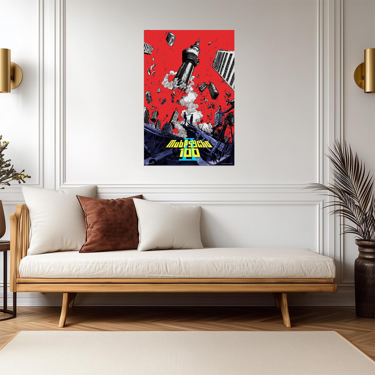 Mob Psycho 100 Season 2 Key Art | Shonen Manga Wall Art | Anime Poster