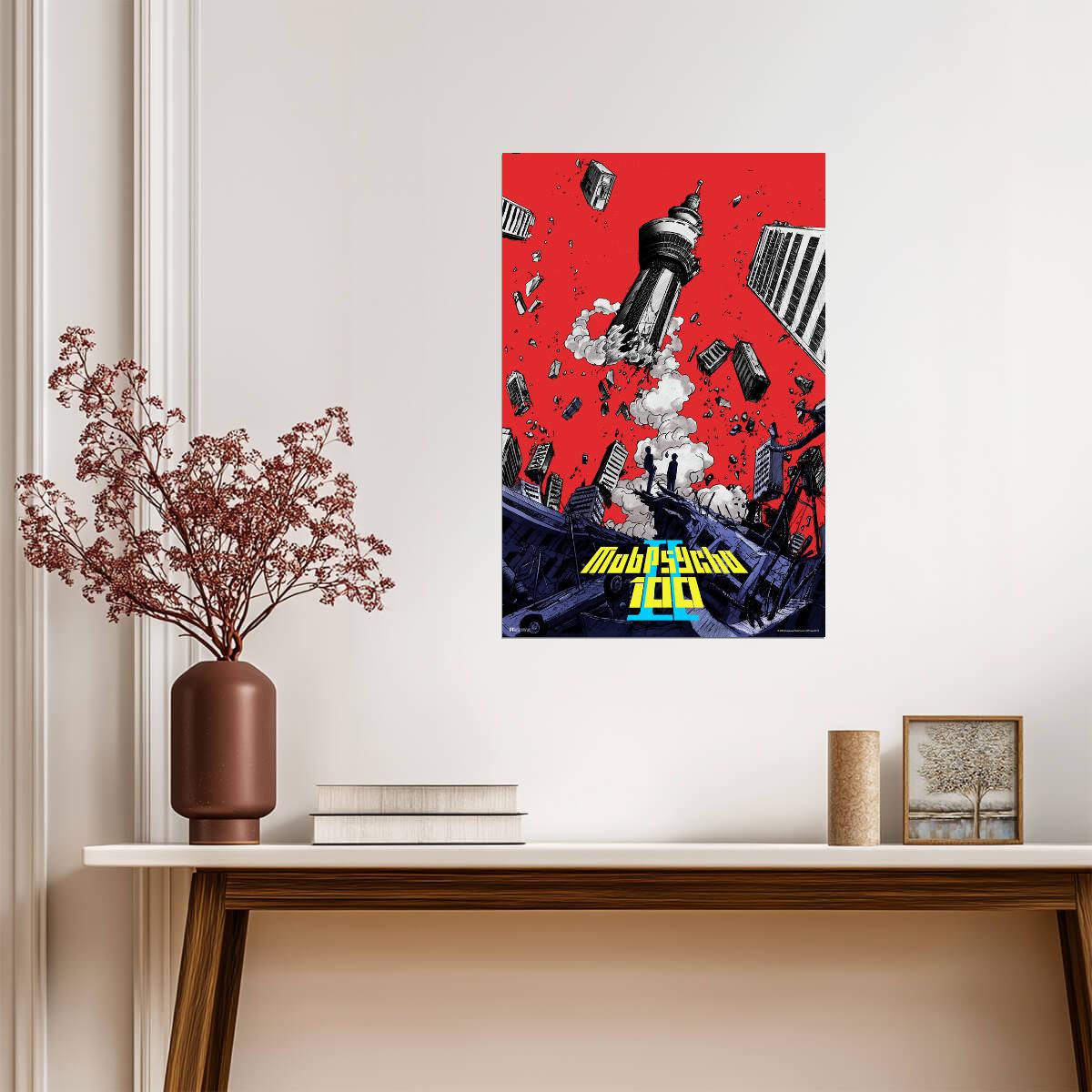 Mob Psycho 100 Season 2 Key Art | Shonen Manga Wall Art | Anime Poster