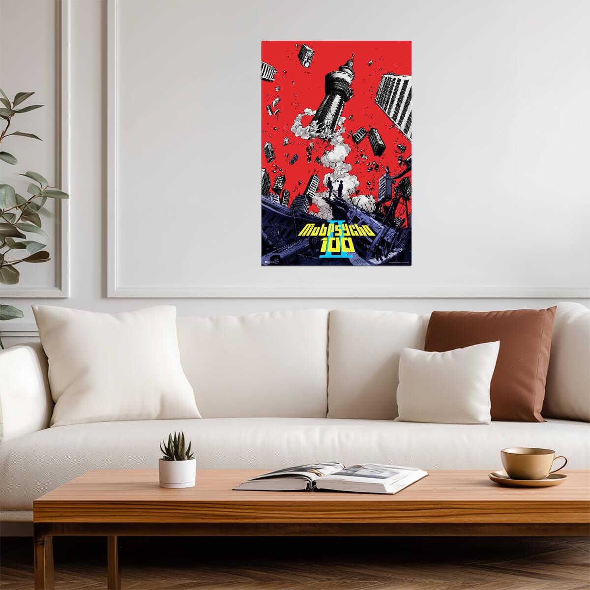 Mob Psycho 100 Season 2 Key Art | Shonen Manga Wall Art | Anime Poster