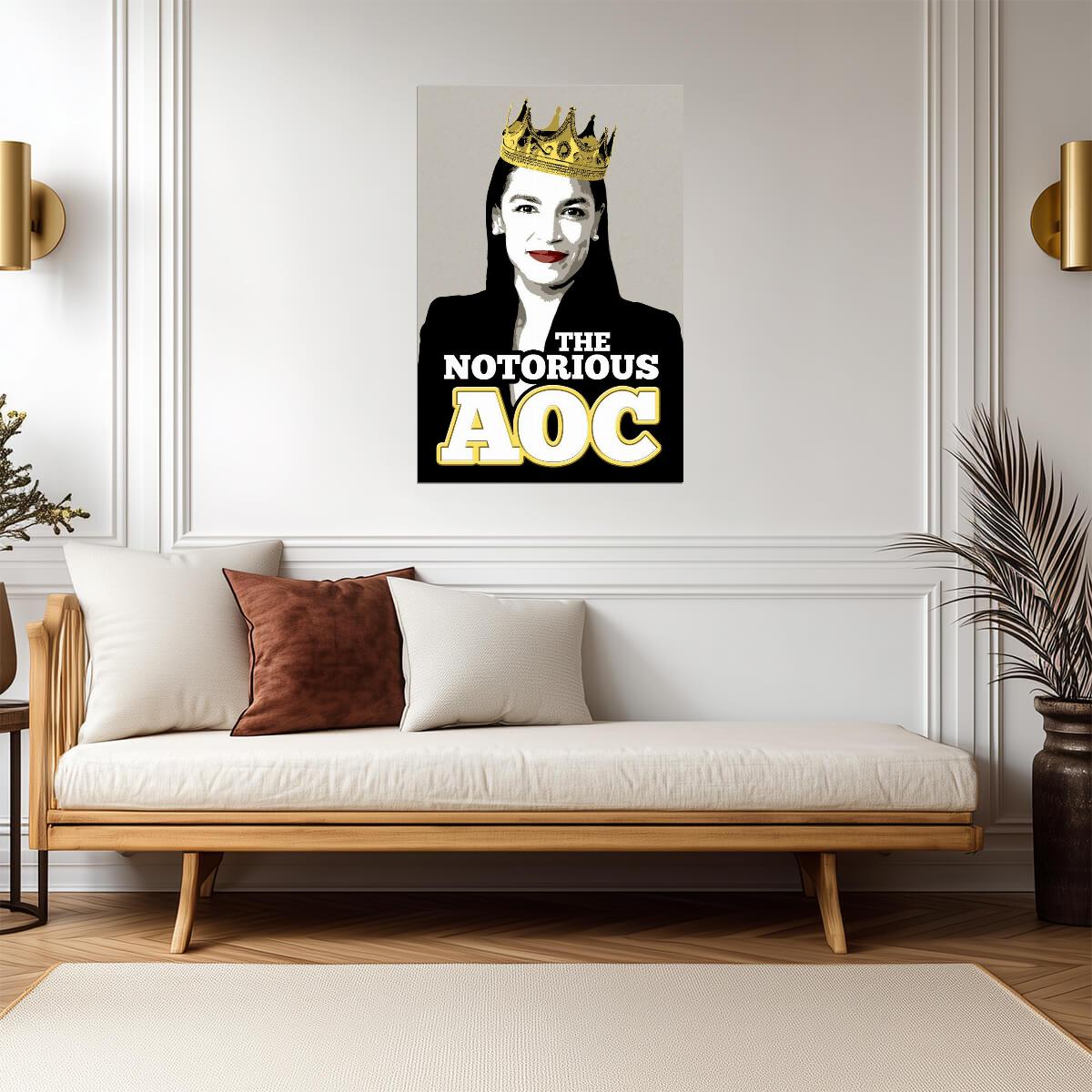 "Notorious AOC" Alexandria Ocasio-Cortez | Political Poster | Activism Wall Art - Type & Quotes Poster