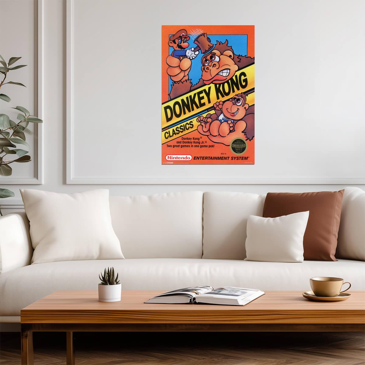 Donkey Kong Country | SNES Game Poster | Nintendo Retro Platformer Art