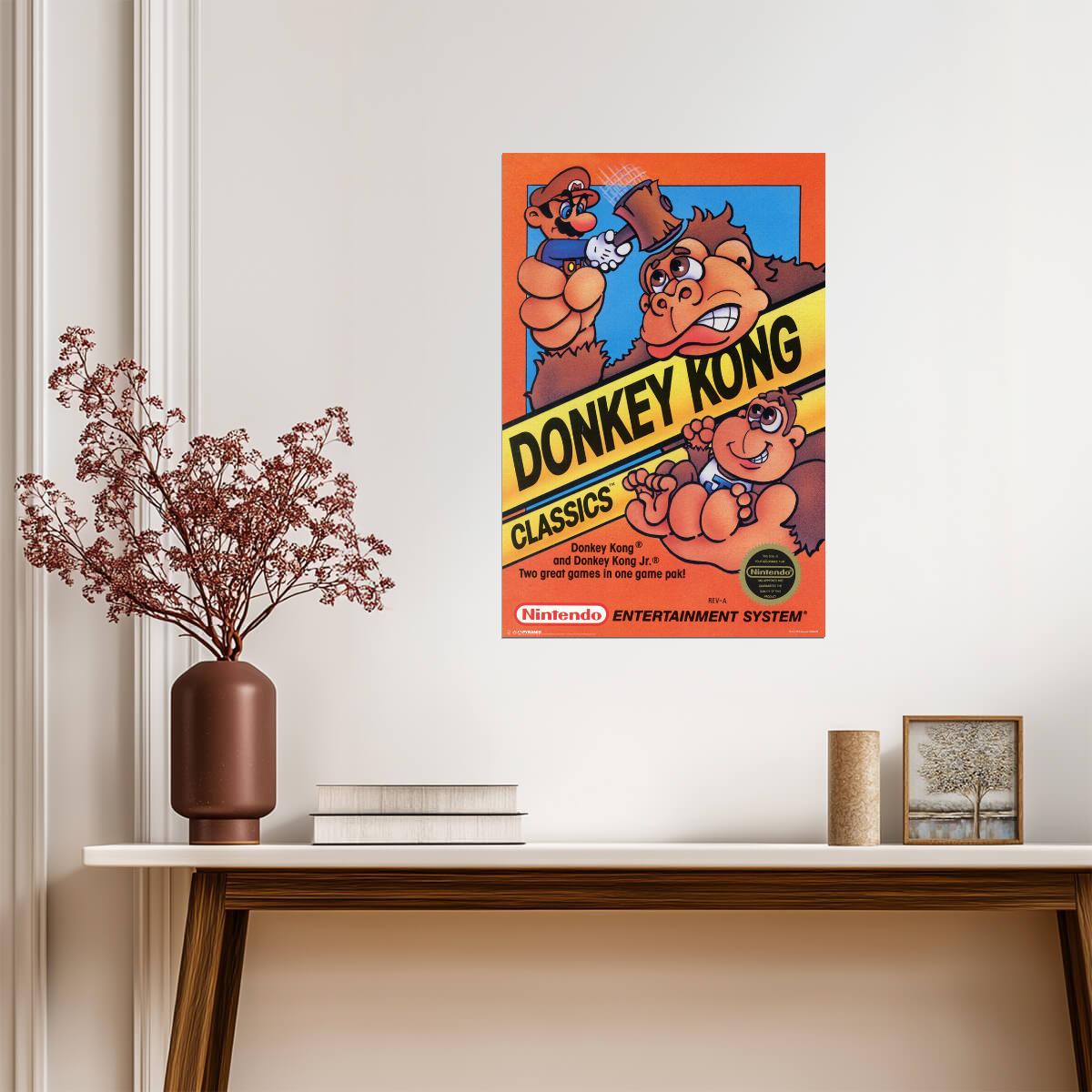 Donkey Kong Country | SNES Game Poster | Nintendo Retro Platformer Art