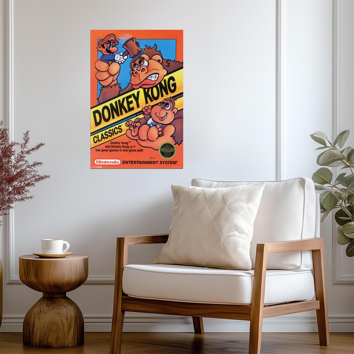 Donkey Kong Country | SNES Game Poster | Nintendo Retro Platformer Art