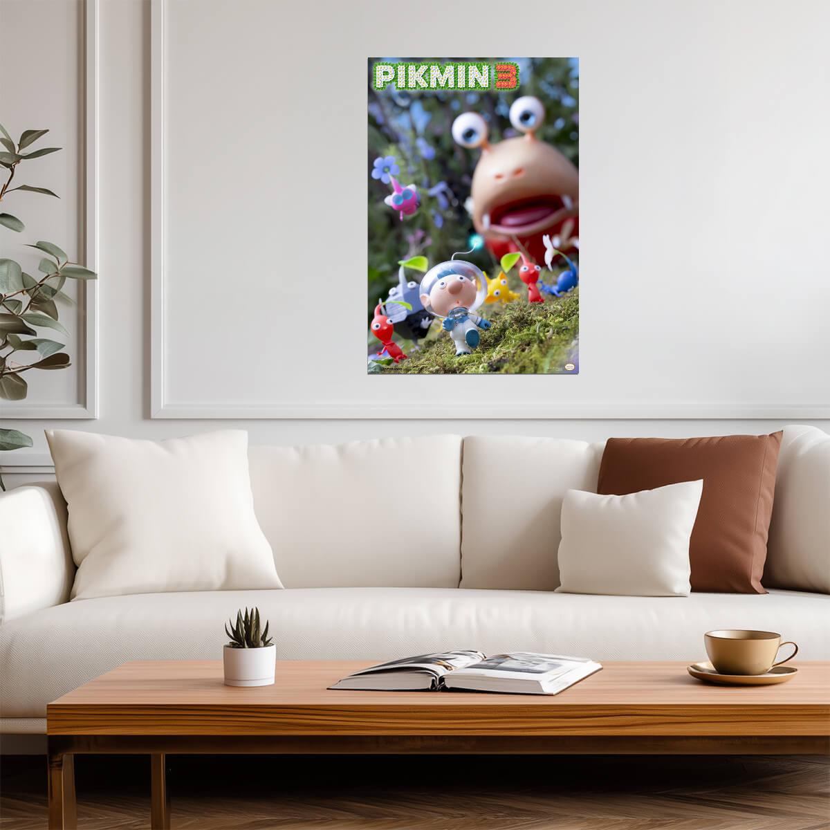 Pikmin 3 | Video Game Poster | Strategy Game Wall Art