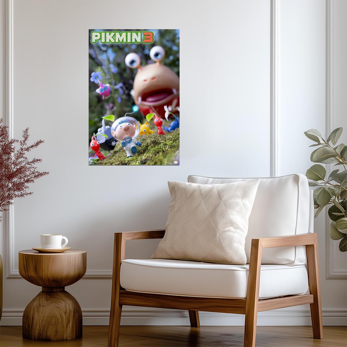 Pikmin 3 | Video Game Poster | Strategy Game Wall Art
