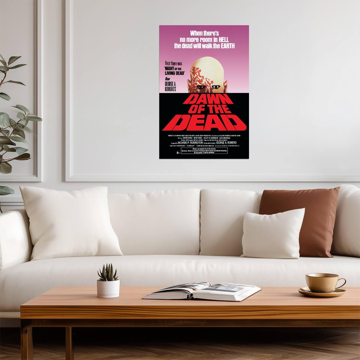 Dawn Of The Dead | Classic Zombie Horror Movie Poster - Movies & TV Poster