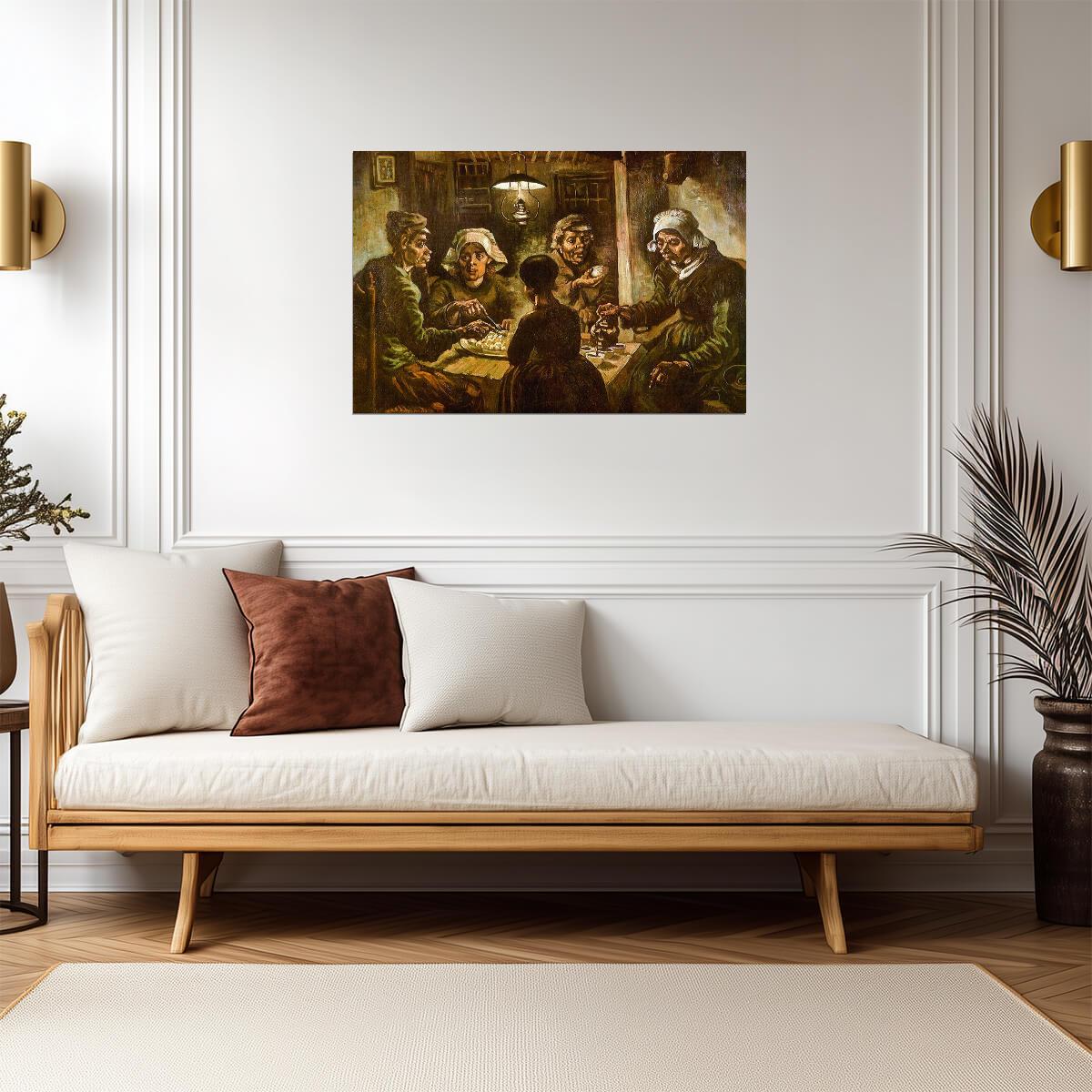 Vincent Van Gogh "The Potato Eaters" | Post-Impressionist Art | Classic Painting Poster - Graphic & Art Poster