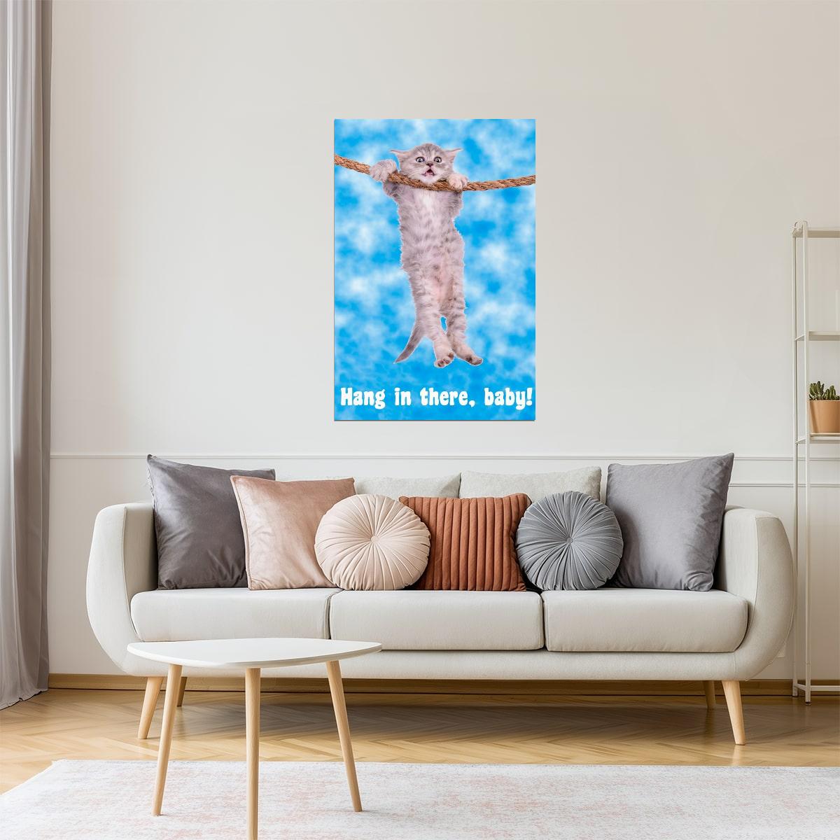 Hang in There, Baby | Kitten Motivational Poster