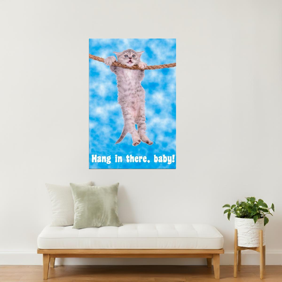 Hang in There, Baby | Kitten Motivational Poster