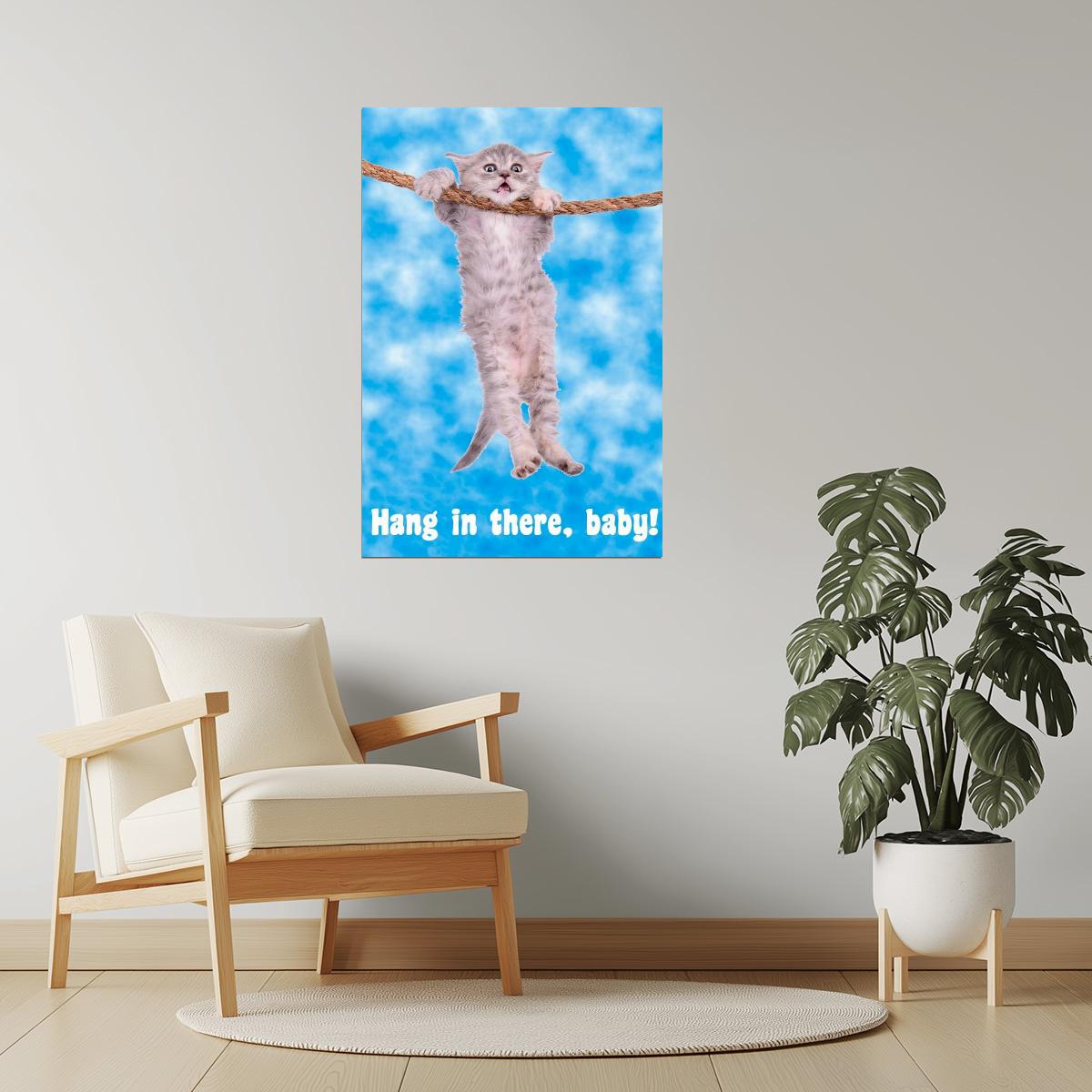 Hang in There, Baby | Kitten Motivational Poster