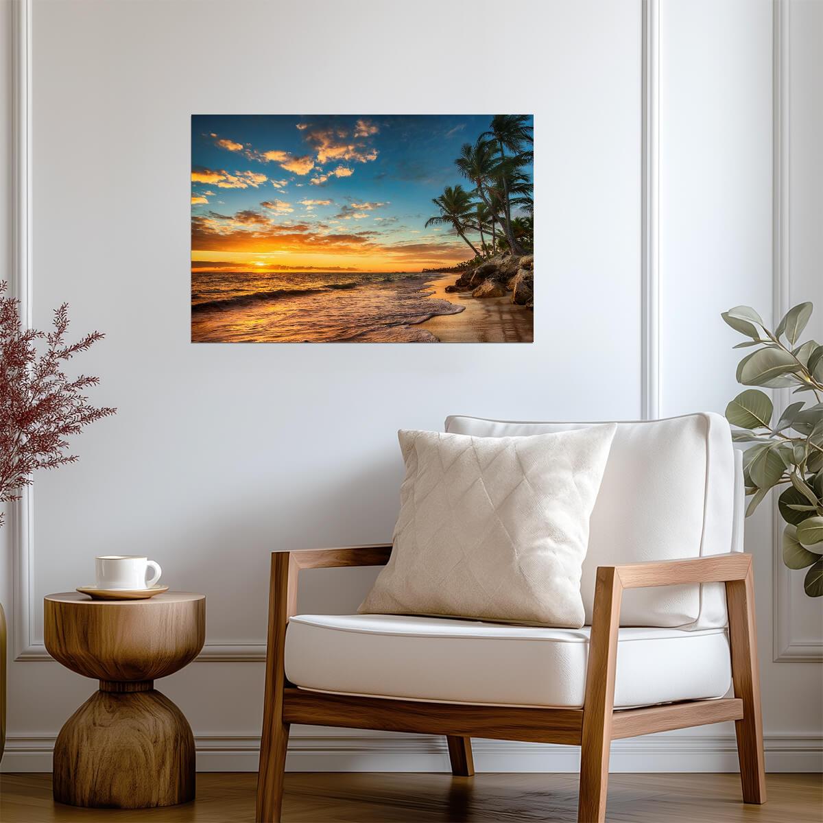 Sunrise On a Tropical Island | Paradise Beach Photography | Ocean Scenery Poster - Photography Poster